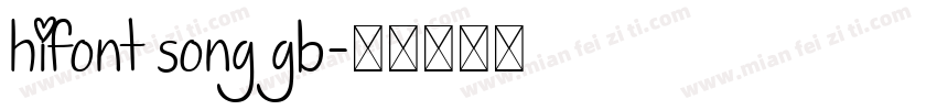 hifont song gb字体转换